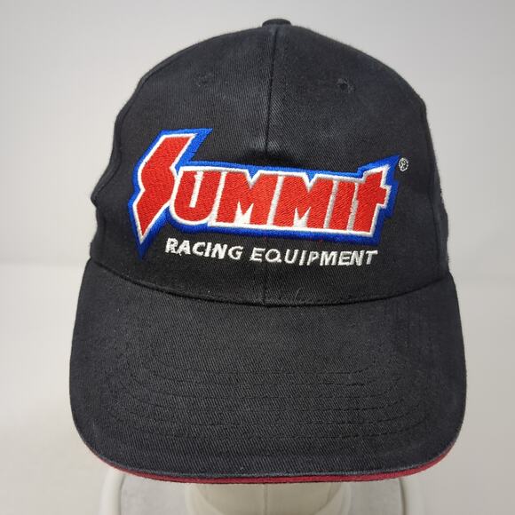 Summit Racing Equipment U.S. Flag Strapback Baseball Cap Black One Size 6 Panel - Picture 2 of 9